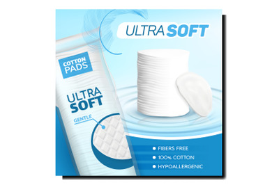 Cotton Pads Ultra Soft Accessory Banner Vector