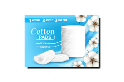 Cotton Pads Creative Promotional Poster Vector