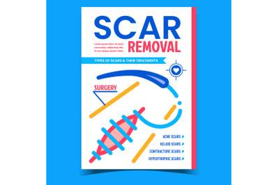 Scar Removal Creative Advertising Banner Vector