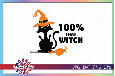 100&25; that witch svg&2C; funny cat halloween svg&2C; cat witch svg&2C; cat broom