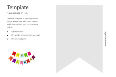 Flag Banner Template | Silhouette Studio | Cricut Silhouette