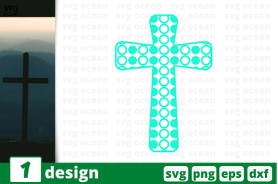 Cross monogram cricut svg