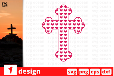 Cross monogram cricut svg