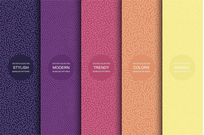 Trendy color seamless patterns