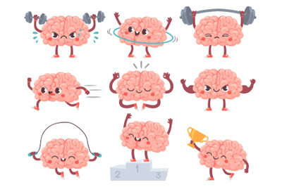 Brain and sport. Comic brains sports activities, training achievements