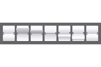 Blank mechanical scoreboard animation. Score board and countdown info