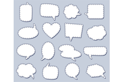 Steach speech bubbles for talk conversation, dialog different