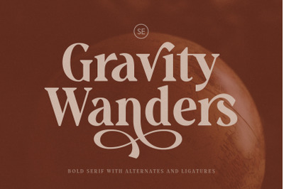 Gravity Wanders - Stylish Bold Serif