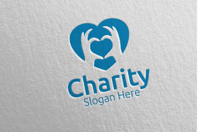 Charity Hand Love Logo Design 26