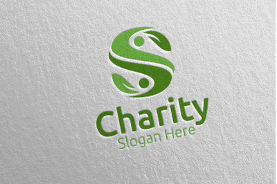 Infinity Charity Hand Love Logo Design 27