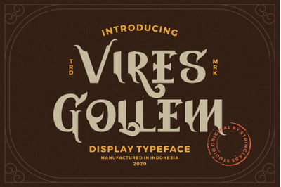 Vires Gollem - Display Font