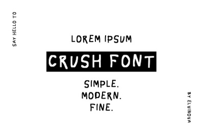 Crush font