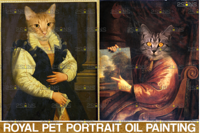 Royal Pet Portrait templates vol.8&2C; Pet Painting&2C; Oil portrait pet