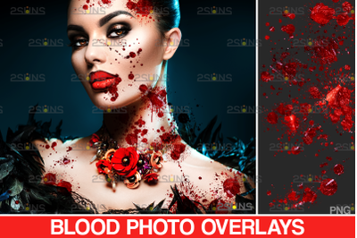 Blood splatter photoshop overlay, Halloween png