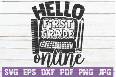 Hello First Grade Online SVG Cut File