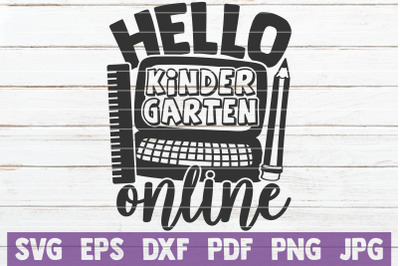 Hello Kindergarten Online SVG Cut File