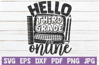 Hello Third Grade Online SVG Cut File