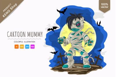 Scary Cartoon Mummy