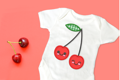 Cartoon Cherries | Applique Embroidery