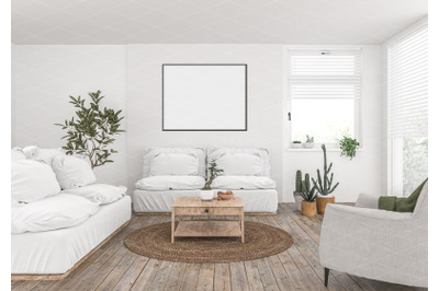 Interior scene artwork background interior mockup