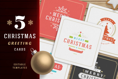 5 Christmas Greeting Cards