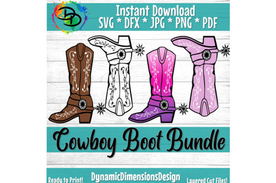 Cowboy Boot, Cowboy Hat, Country Western, Silhouette SVG, Instant Down