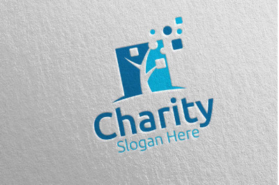 Charity Hand Love Logo Design 55