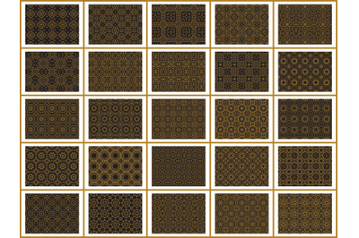 Pattern Gold Bundles 25 Ornament Seamless