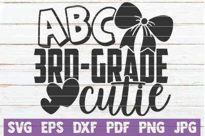 ABC 3rd Grade Cutie SVG Cut File