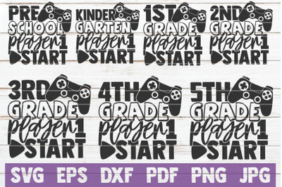 School Player 1 Start SVG Bundle | SVG Cut Files