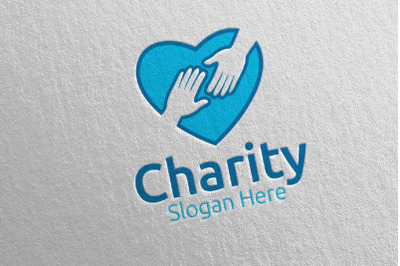 Charity Hand Love Logo Design 63