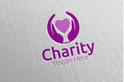 Charity Hand Love Logo Design 64