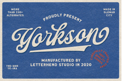 Yorkson - Script Logotype Font