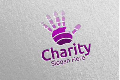 Charity Hand Love Logo Design 72