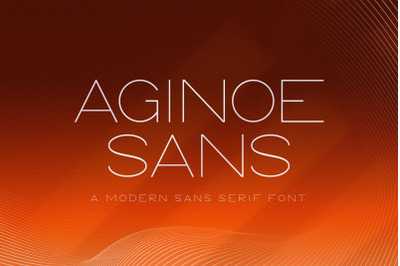 Aginoe - Modern Sans Serif Font