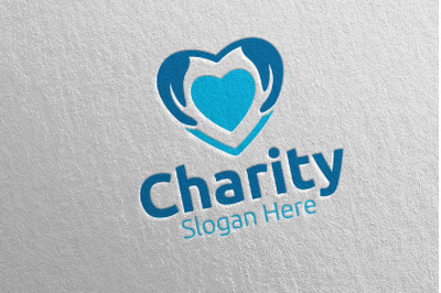 Charity Hand Love Logo Design 74