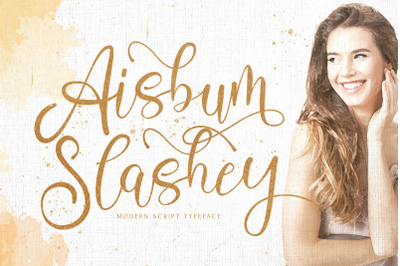 Aisbum Slashey - Modern Script Font