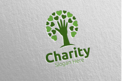 Charity Hand Love Logo Design 75