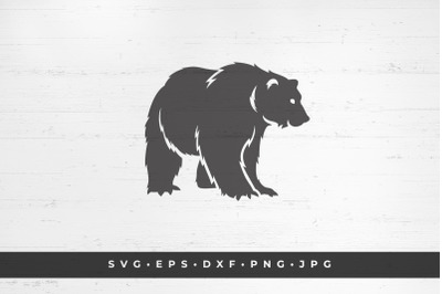 Big bear isolated on white background vector illustration. SVG, PNG, D