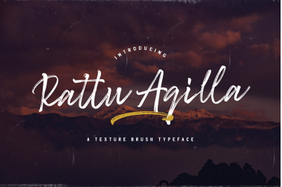 Rattu Aqilla - Textured Brush Font