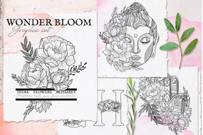 Wonder Bloom Graphic Set &amp;amp;amp; Alphabet