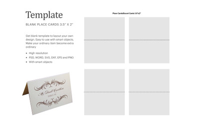 Table Tent Blank Template | Silhouette Studio | Cricut Silhouette