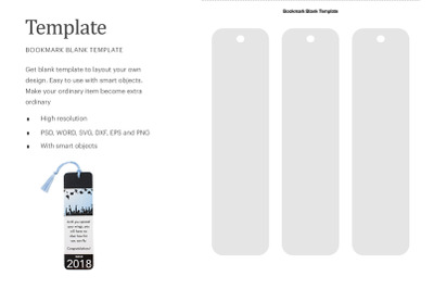 Blank Bookmark Template | Silhouette Studio | Cricut Silhouette