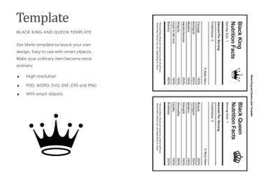 Nutrition Fact Template | Silhouette Studio | Cricut Silhouette