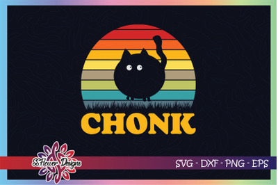 Chonk retro cat funny fat cat