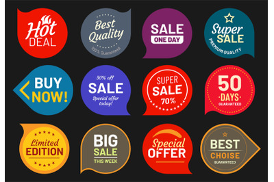 Sale quality badges. Quality stamp sticker, badge premium