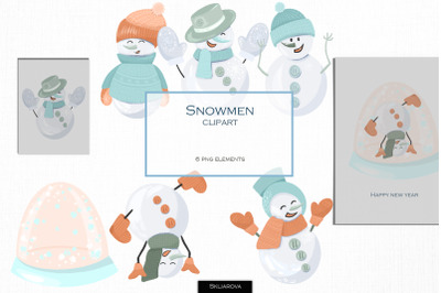 Snowman clipart, part 1