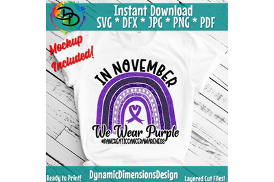 Pancreatic Cancer Rainbow, Pancreatic cancer svg, cancer awareness svg