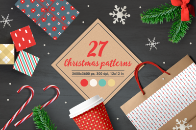 27 Christmas Seamless Patterns