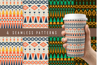 4 seamless patterns -  Traditional set
